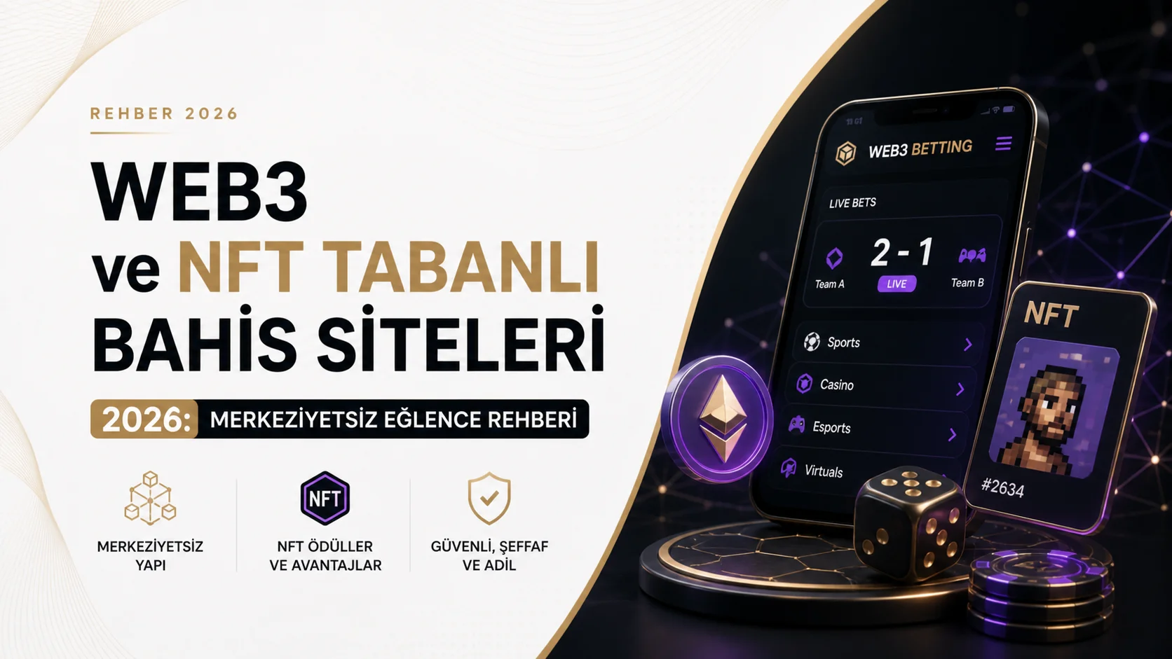 Web3 ve NFT Tabanlı Bahis Siteleri 2026 Merkeziyetsiz Eğlence Rehberi
